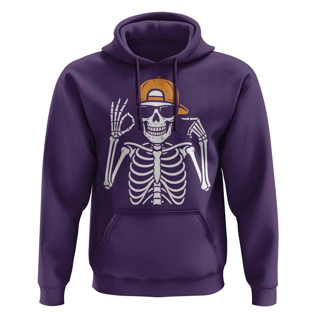 Funny Six Seven 67 Skeleton Gen Alpha Halloween Meme Hoodie - Wonder Print Shop
