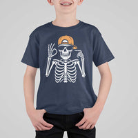 Funny Six Seven 67 Skeleton Gen Alpha Halloween Meme T Shirt For Kid - Wonder Print Shop