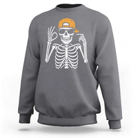 Funny Six Seven 67 Skeleton Gen Alpha Halloween Meme Sweatshirt - Wonder Print Shop