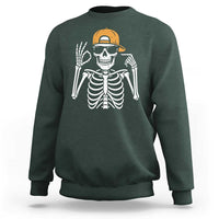 Funny Six Seven 67 Skeleton Gen Alpha Halloween Meme Sweatshirt - Wonder Print Shop