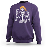 Funny Six Seven 67 Skeleton Gen Alpha Halloween Meme Sweatshirt - Wonder Print Shop