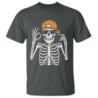 Funny Six Seven 67 Skeleton Gen Alpha Halloween Meme T Shirt - Wonder Print Shop