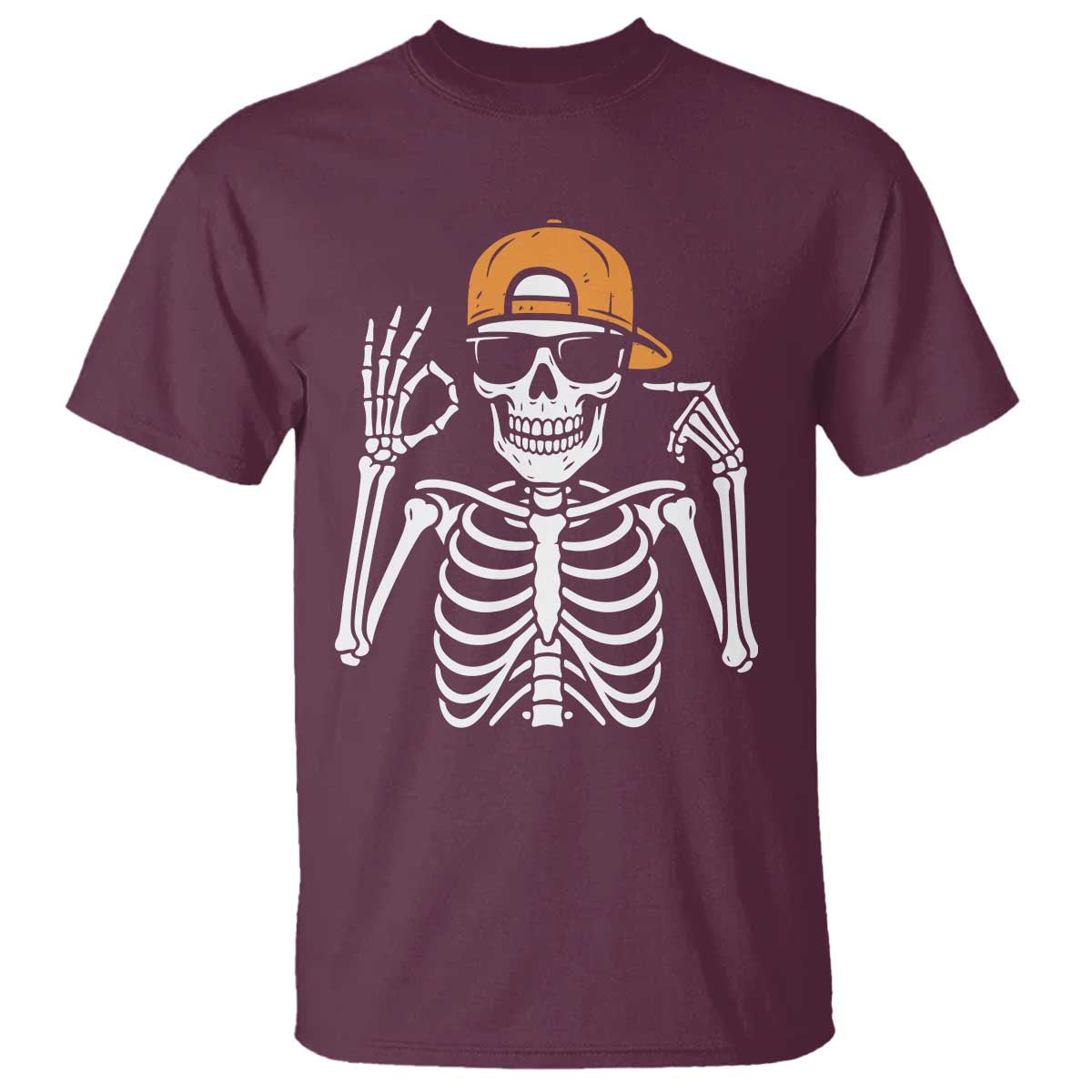 Funny Six Seven 67 Skeleton Gen Alpha Halloween Meme T Shirt - Wonder Print Shop
