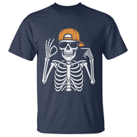 Funny Six Seven 67 Skeleton Gen Alpha Halloween Meme T Shirt - Wonder Print Shop