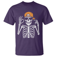 Funny Six Seven 67 Skeleton Gen Alpha Halloween Meme T Shirt - Wonder Print Shop
