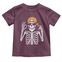 Funny Six Seven 67 Skeleton Gen Alpha Halloween Meme Toddler T Shirt - Wonder Print Shop