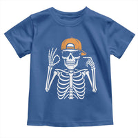 Funny Six Seven 67 Skeleton Gen Alpha Halloween Meme Toddler T Shirt - Wonder Print Shop