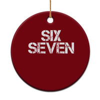 Six Seven Meme Vintage 67 Gen Alpha Meme Ceramic Ornament - Wonder Print Shop