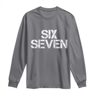 Six Seven Meme Vintage 67 Gen Alpha Meme Long Sleeve Shirt - Wonder Print Shop