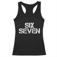 Six Seven Meme Vintage 67 Gen Alpha Meme Racerback Tank Top - Wonder Print Shop