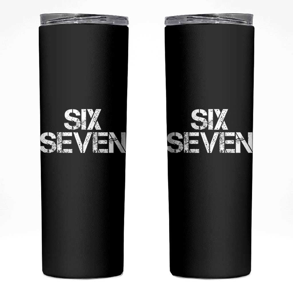 Six Seven Meme Vintage 67 Gen Alpha Meme Skinny Tumbler - Wonder Print Shop