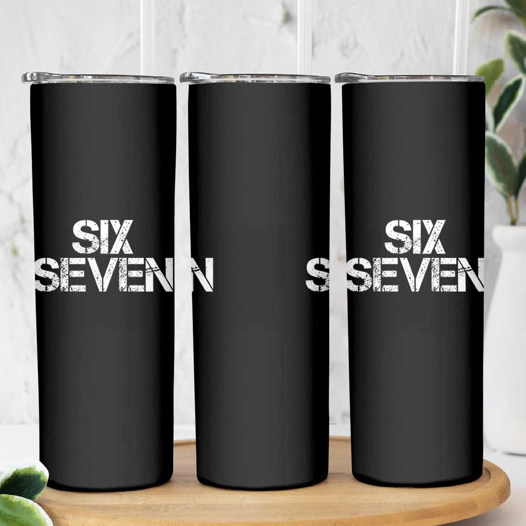 Six Seven Meme Vintage 67 Gen Alpha Meme Skinny Tumbler - Wonder Print Shop