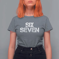 Six Seven Meme Vintage 67 Gen Alpha Meme T Shirt For Women - Wonder Print Shop