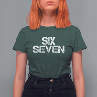 Six Seven Meme Vintage 67 Gen Alpha Meme T Shirt For Women - Wonder Print Shop
