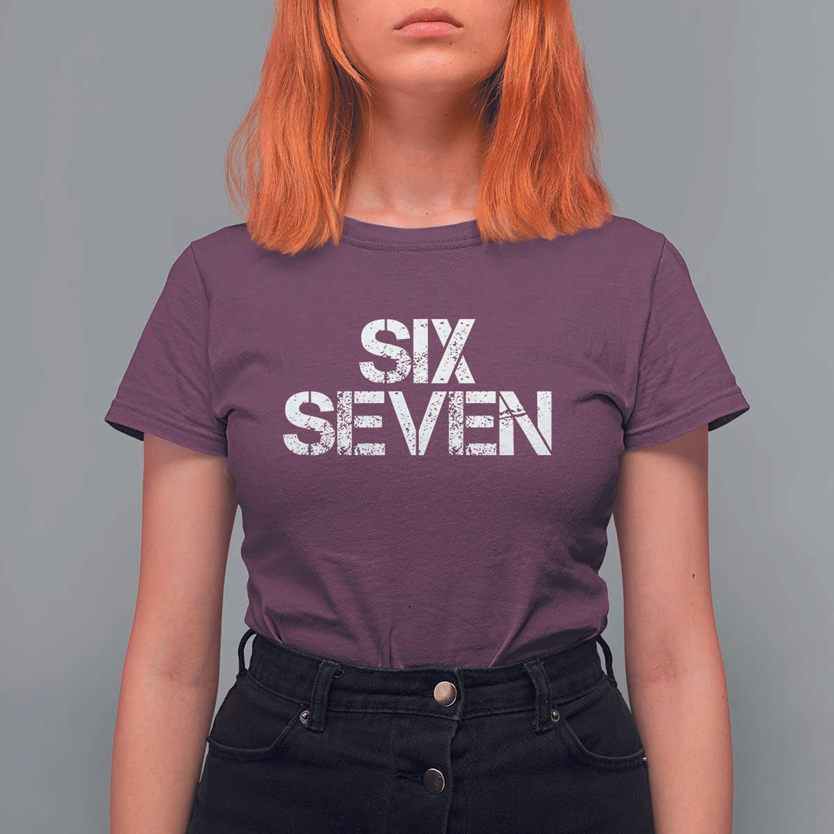 Six Seven Meme Vintage 67 Gen Alpha Meme T Shirt For Women - Wonder Print Shop