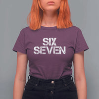 Six Seven Meme Vintage 67 Gen Alpha Meme T Shirt For Women - Wonder Print Shop