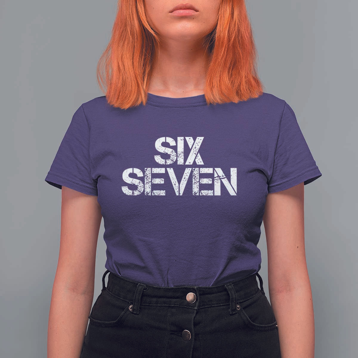 Six Seven Meme Vintage 67 Gen Alpha Meme T Shirt For Women - Wonder Print Shop