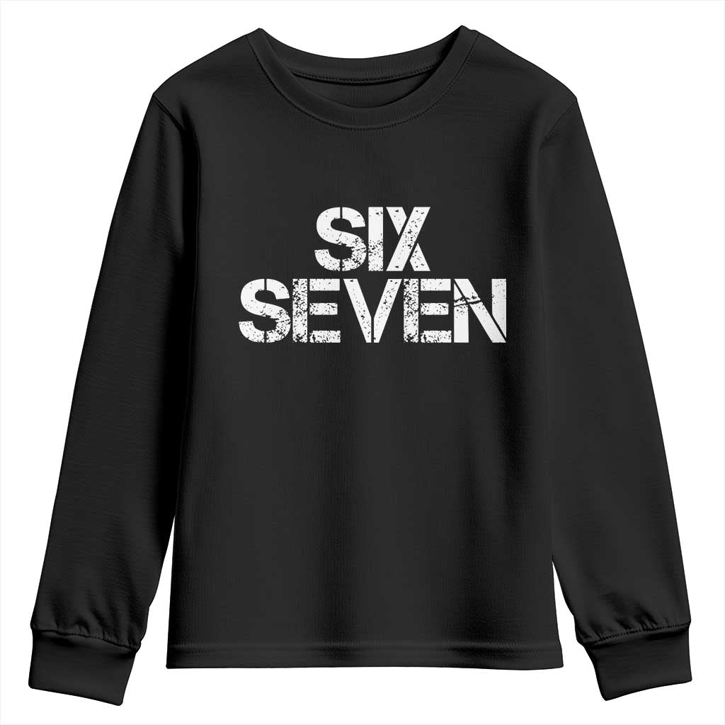 Six Seven Meme Vintage 67 Gen Alpha Meme Youth Sweatshirt - Wonder Print Shop