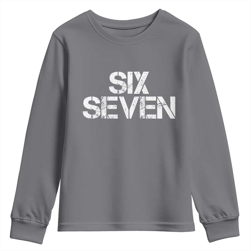 Six Seven Meme Vintage 67 Gen Alpha Meme Youth Sweatshirt - Wonder Print Shop