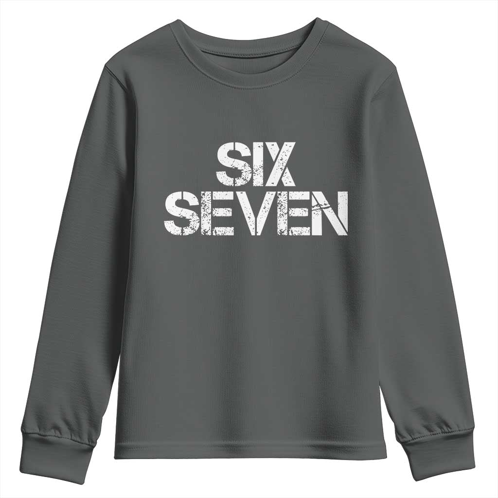 Six Seven Meme Vintage 67 Gen Alpha Meme Youth Sweatshirt - Wonder Print Shop
