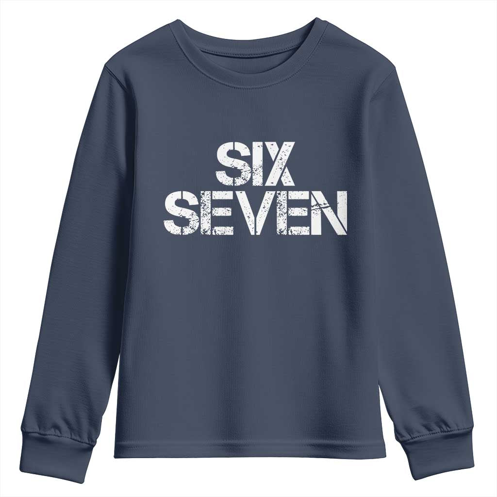 Six Seven Meme Vintage 67 Gen Alpha Meme Youth Sweatshirt - Wonder Print Shop