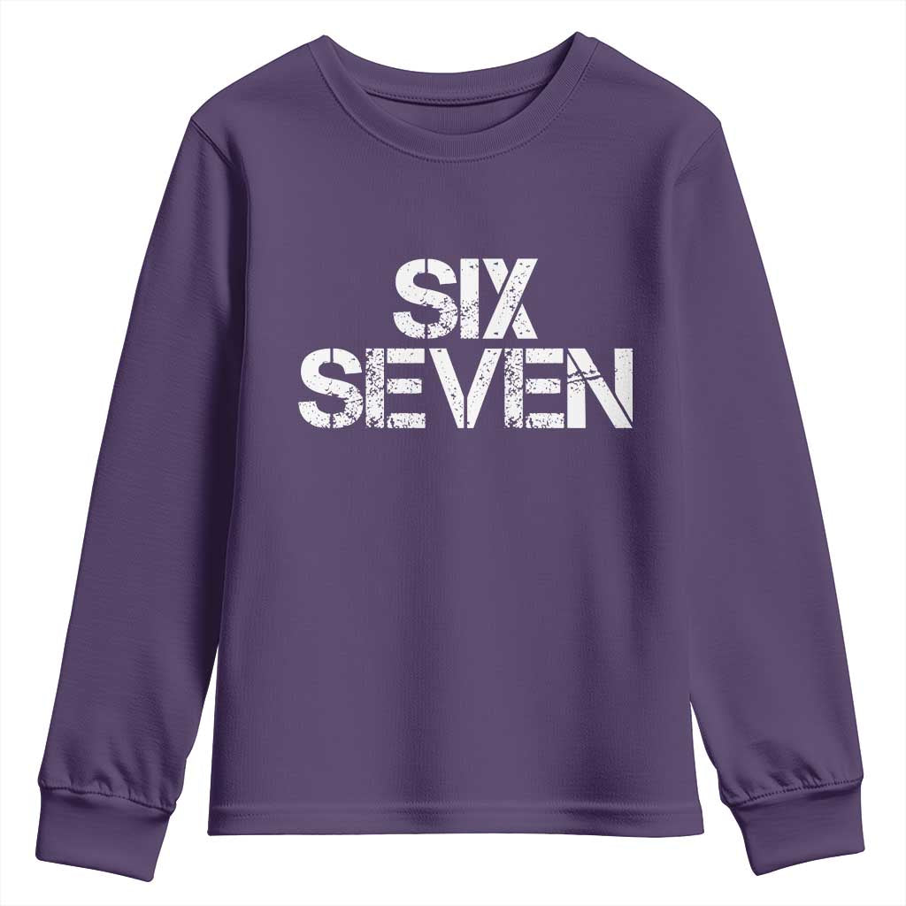 Six Seven Meme Vintage 67 Gen Alpha Meme Youth Sweatshirt - Wonder Print Shop