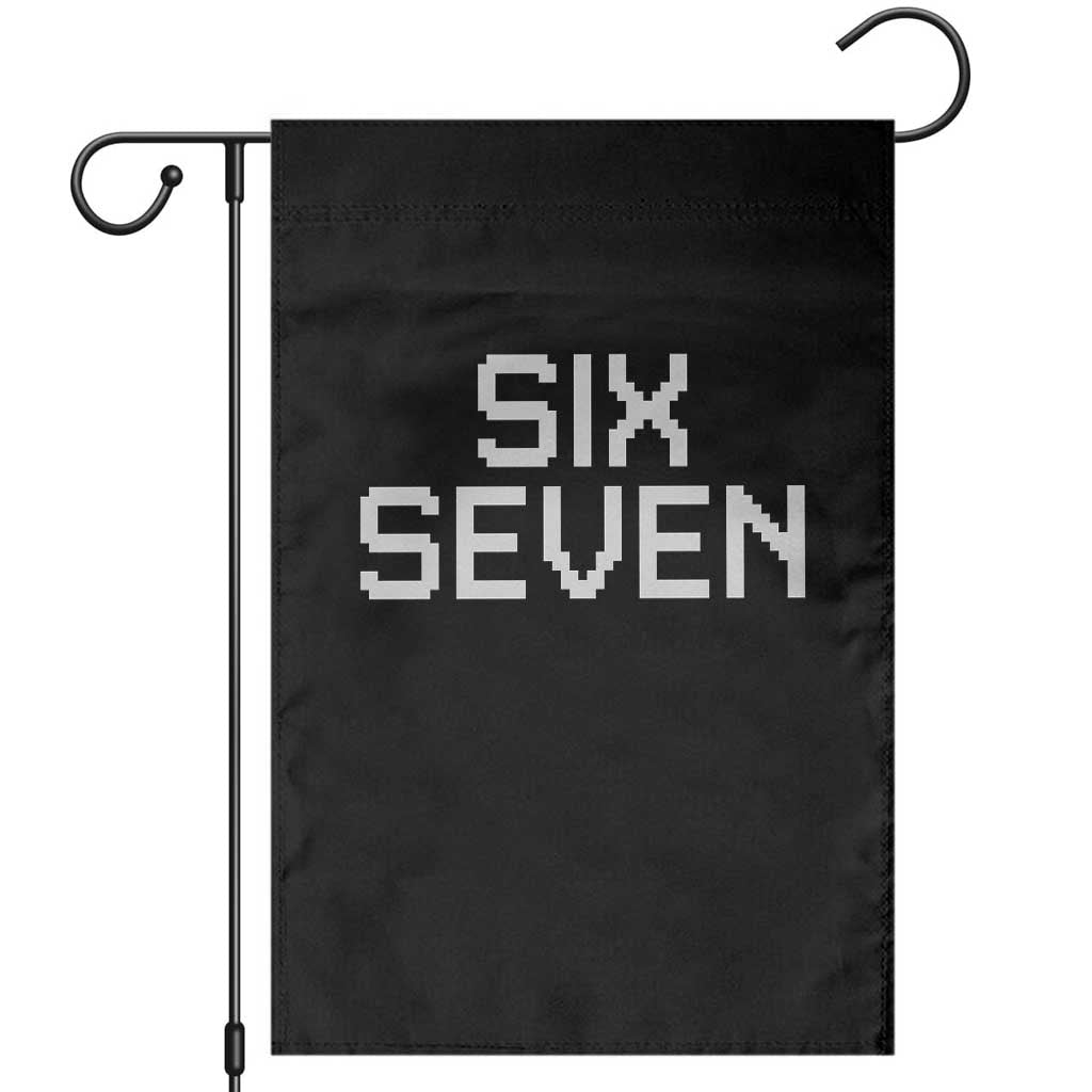 Six Seven Meme Pixel 67 Gen Alpha Internet Joke Garden Flag - Wonder Print Shop