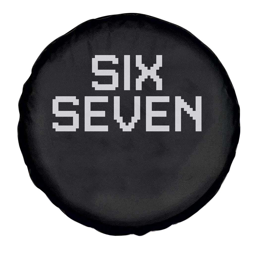 Six Seven Meme Pixel 67 Gen Alpha Internet Joke Spare Tire Cover - Wonder Print Shop