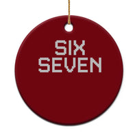 Six Seven Meme Pixel 67 Gen Alpha Internet Joke Ceramic Ornament - Wonder Print Shop