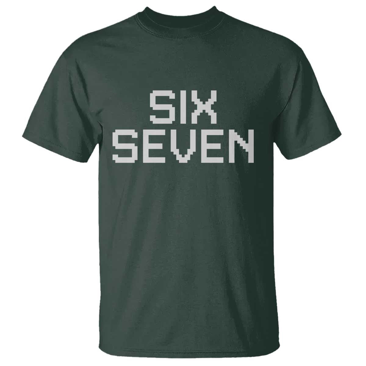 Six Seven Meme Pixel 67 Gen Alpha Internet Joke T Shirt - Wonder Print Shop