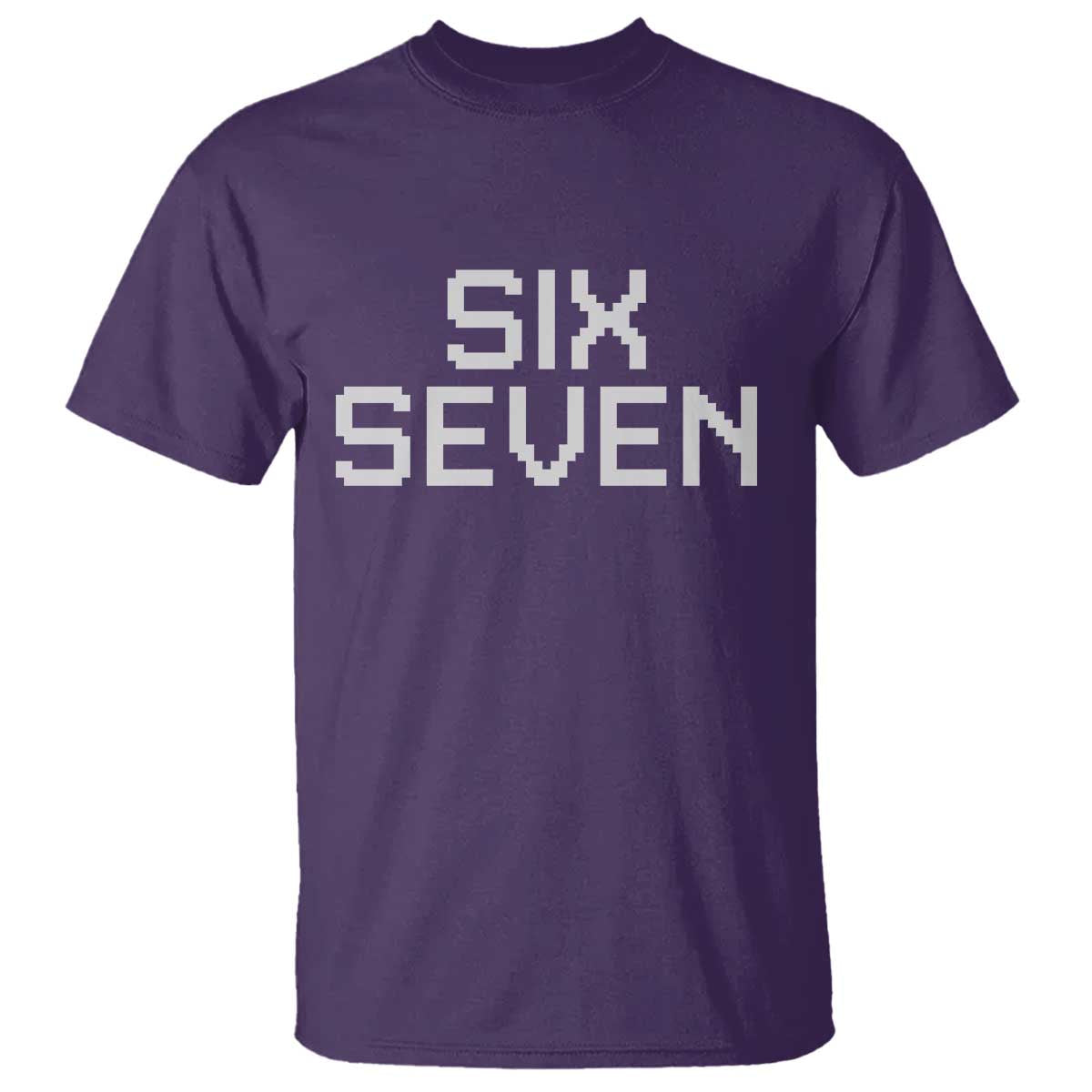 Six Seven Meme Pixel 67 Gen Alpha Internet Joke T Shirt - Wonder Print Shop