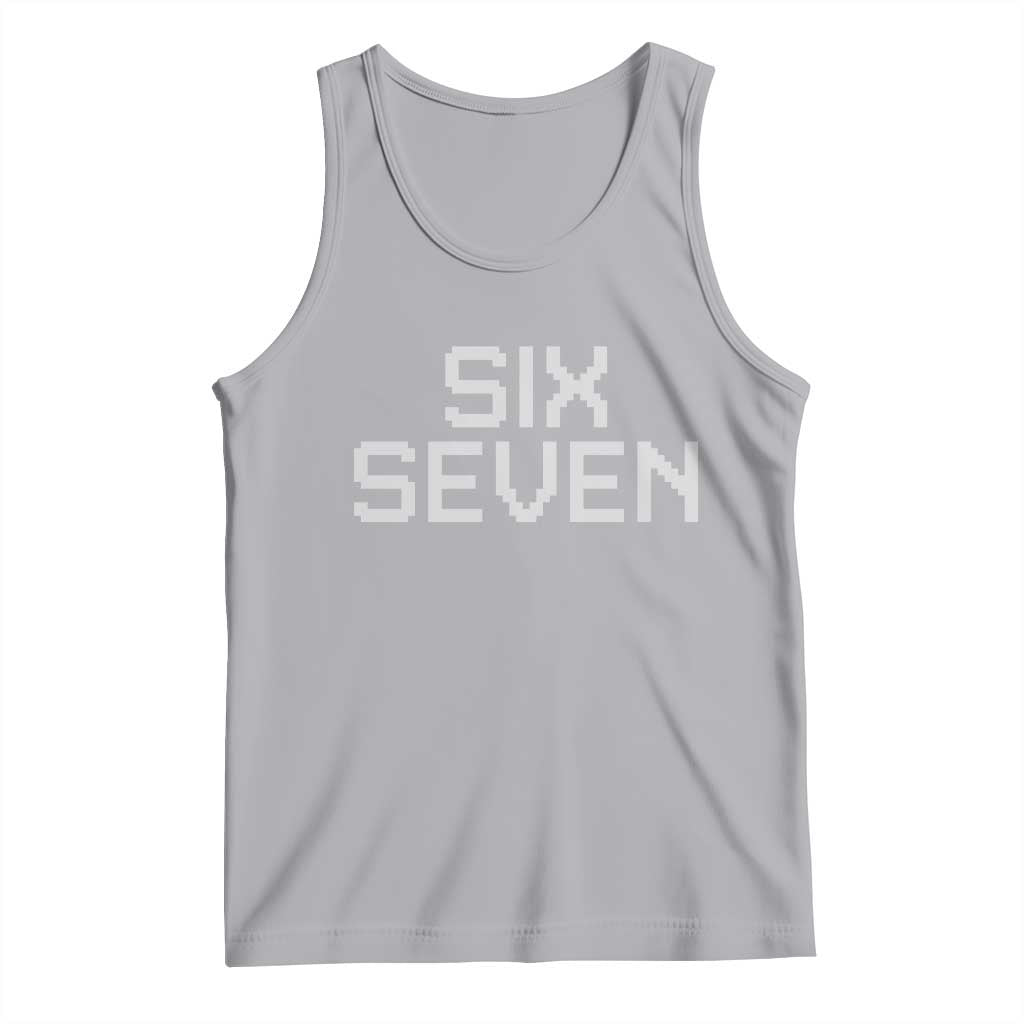 Six Seven Meme Pixel 67 Gen Alpha Internet Joke Tank Top - Wonder Print Shop