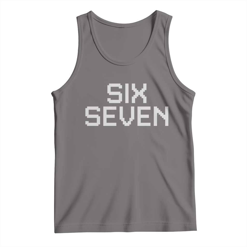 Six Seven Meme Pixel 67 Gen Alpha Internet Joke Tank Top - Wonder Print Shop