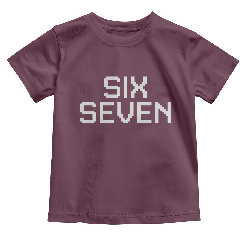 Six Seven Meme Pixel 67 Gen Alpha Internet Joke Toddler T Shirt - Wonder Print Shop