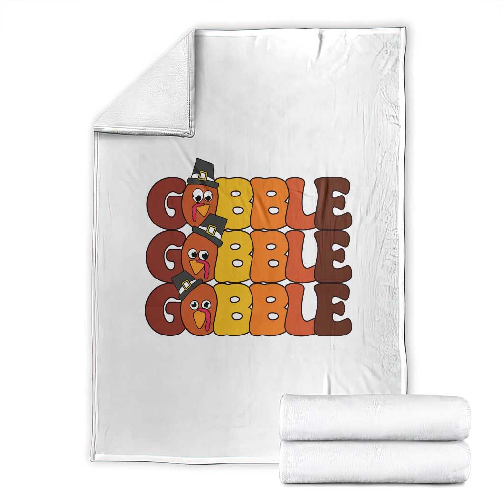 Funny Thanksgiving Tukey Gobble Throw Blanket - Wonder Print Shop