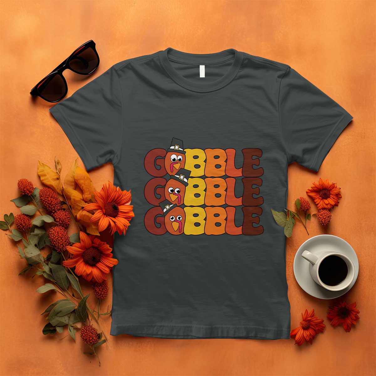 Funny Thanksgiving Tukey Gobble T Shirt - Wonder Print Shop