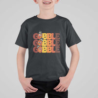 Funny Thanksgiving Tukey Gobble T Shirt For Kid - Wonder Print Shop