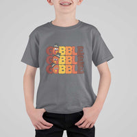 Funny Thanksgiving Tukey Gobble T Shirt For Kid - Wonder Print Shop