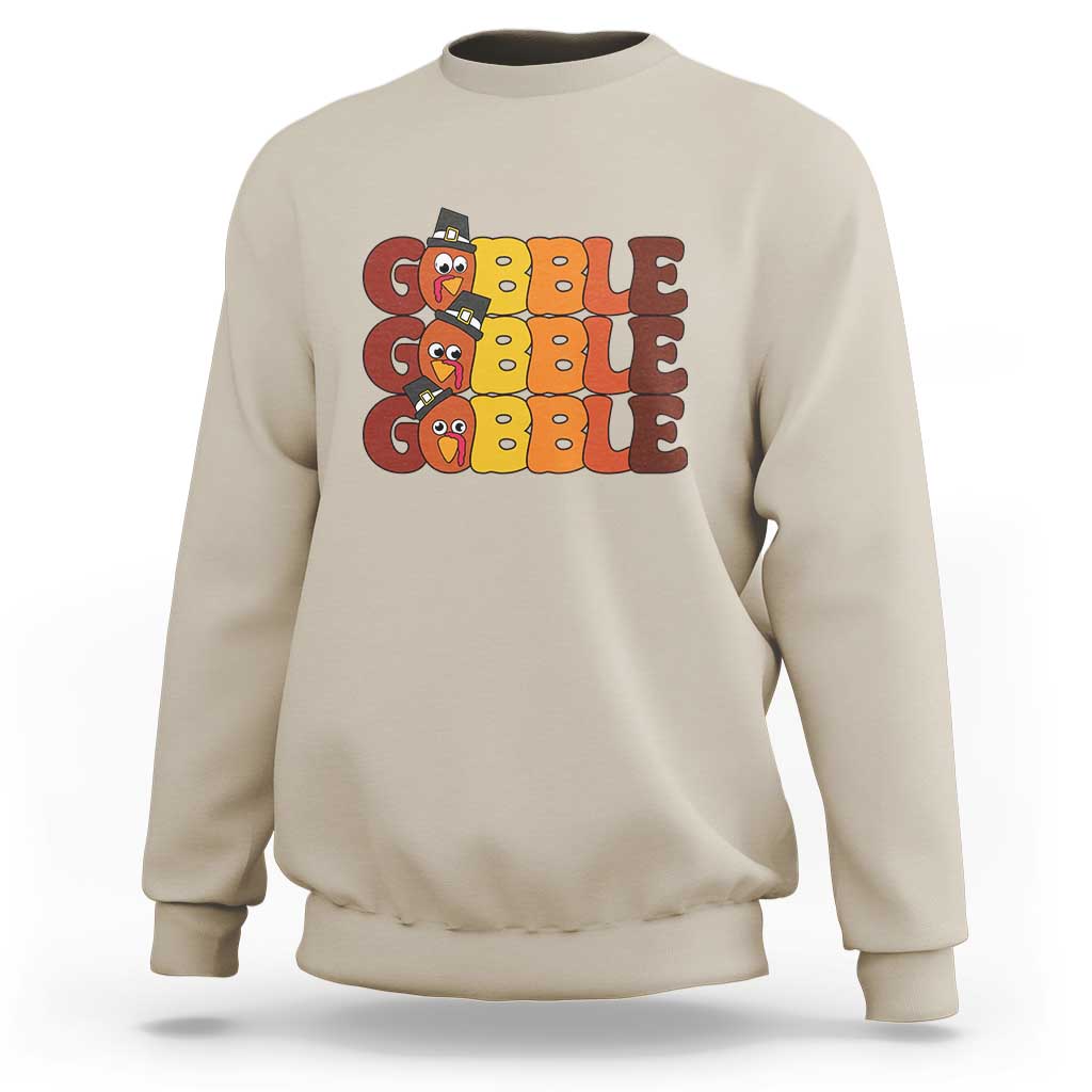 Funny Thanksgiving Tukey Gobble Sweatshirt - Wonder Print Shop