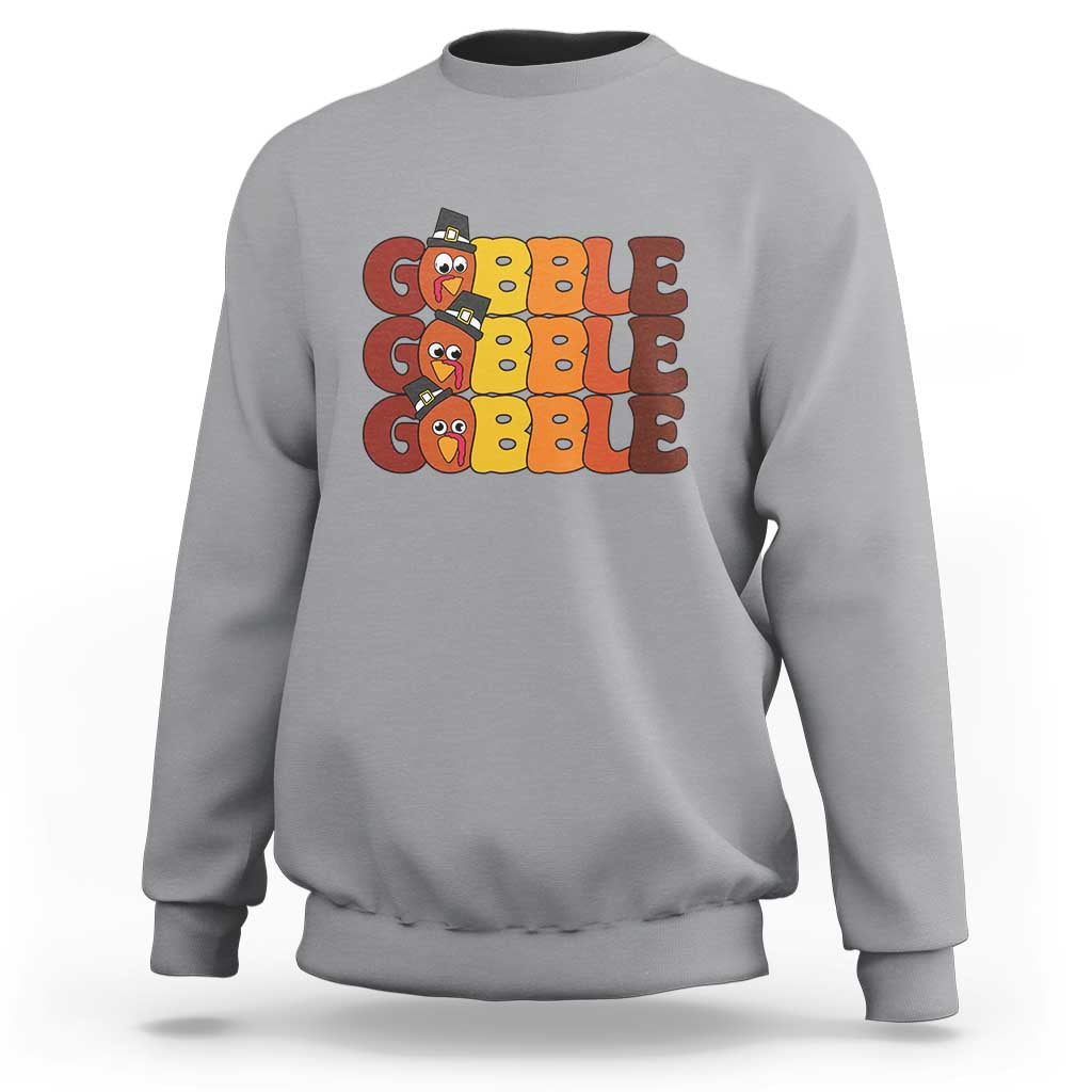 Funny Thanksgiving Tukey Gobble Sweatshirt - Wonder Print Shop