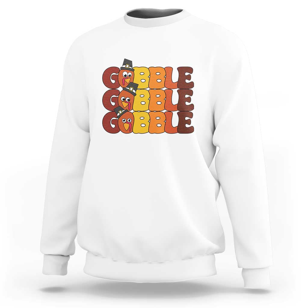 Funny Thanksgiving Tukey Gobble Sweatshirt - Wonder Print Shop