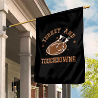 Thanksgiving Football Garden Flag Turkey And Touchdowns Vintage American Football - Wonder Print Shop