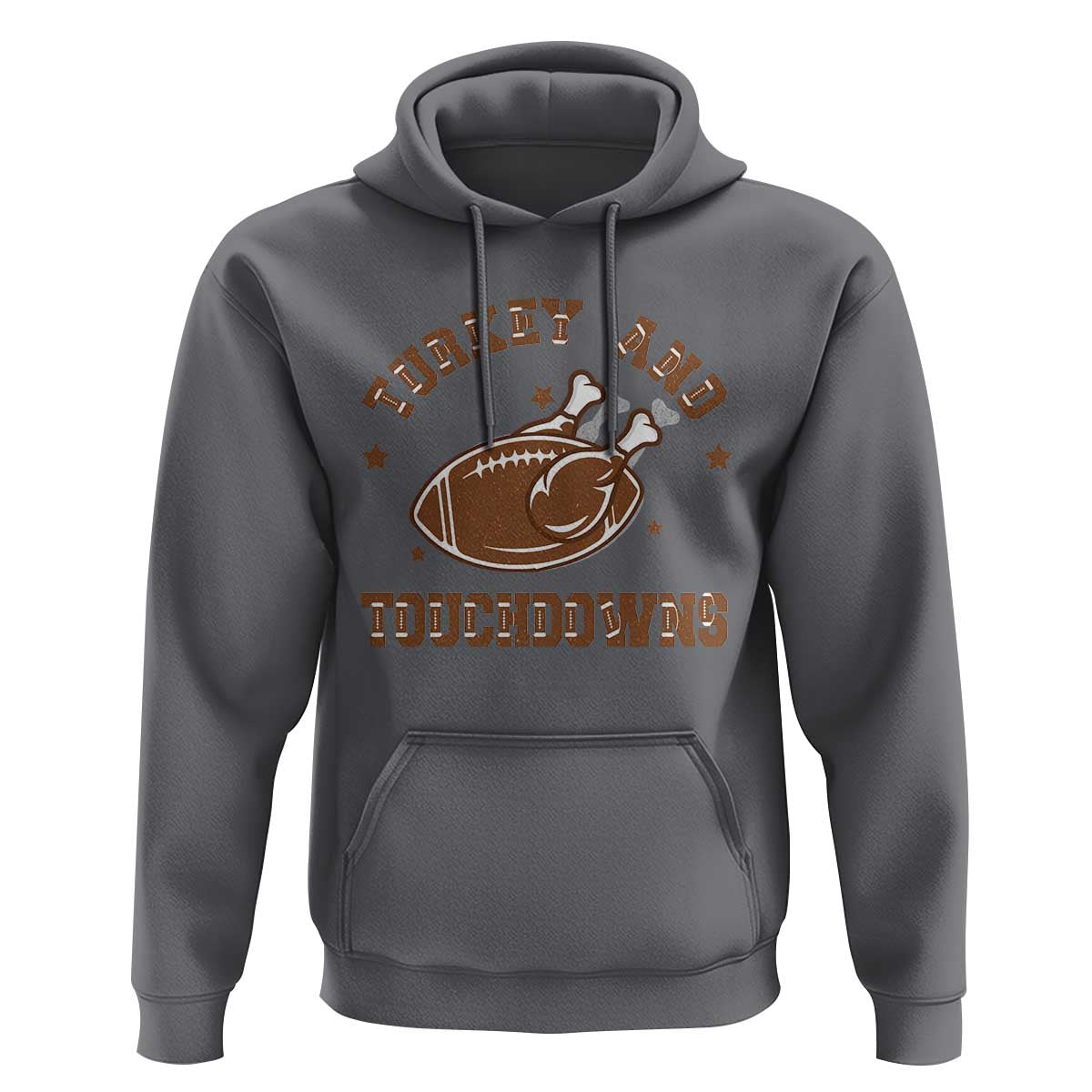Thanksgiving Football Hoodie Turkey And Touchdowns Vintage American Football