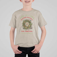 Merry Winter Solstice You Thieving Christian Bastards T Shirt For Kid Yule Pentagram - Wonder Print Shop