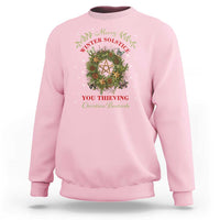 Merry Winter Solstice You Thieving Christian Bastards Sweatshirt Yule Pentagram - Wonder Print Shop