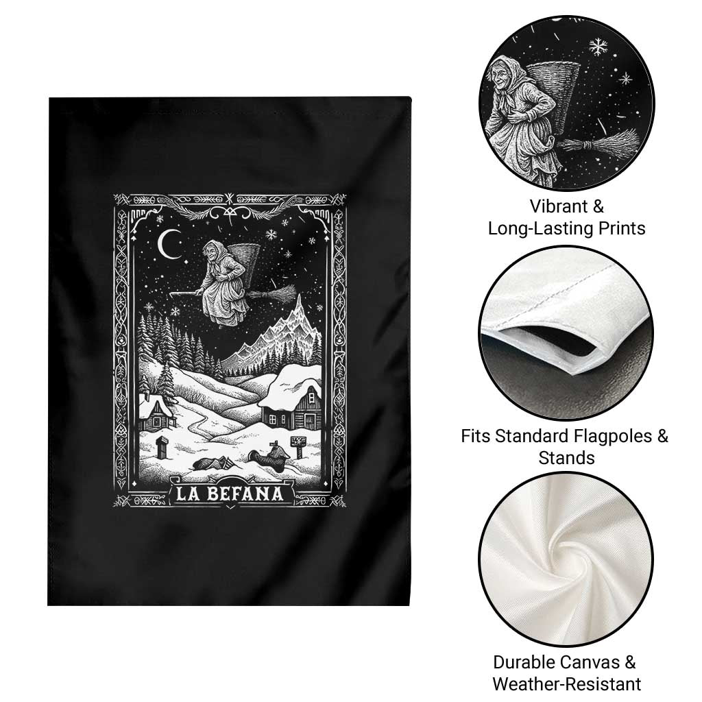Italian Christmas La Befana Garden Flag Buon Befana Folklore Xmas Witch - Wonder Print Shop