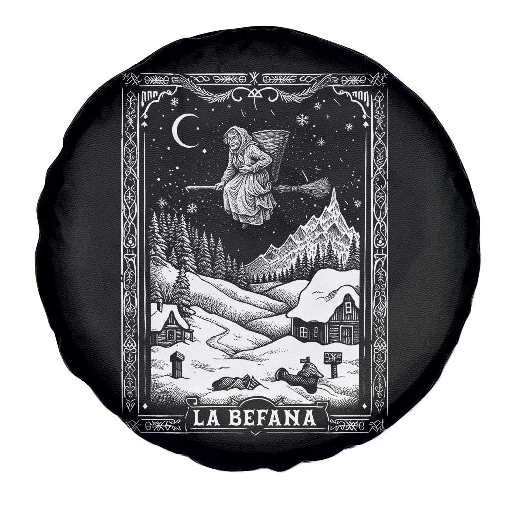 Italian Christmas La Befana Spare Tire Cover Buon Befana Folklore Xmas Witch - Wonder Print Shop