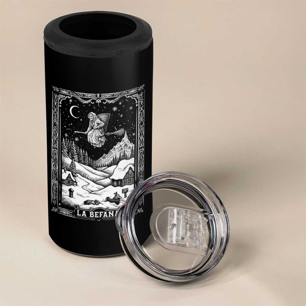 Italian Christmas La Befana 4 in 1 Can Cooler Tumbler Buon Befana Folklore Xmas Witch - Wonder Print Shop