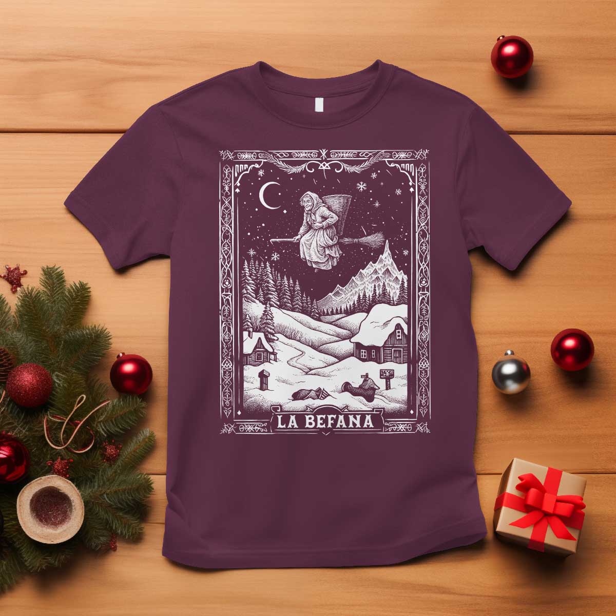 Italian Christmas La Befana T Shirt Buon Befana Folklore Xmas Witch - Wonder Print Shop