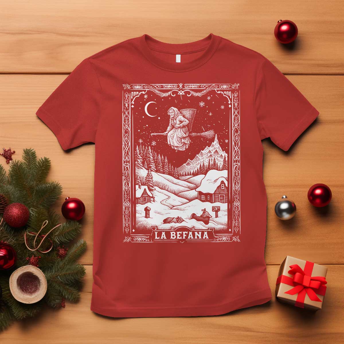 Italian Christmas La Befana T Shirt Buon Befana Folklore Xmas Witch - Wonder Print Shop